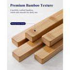 Kitsure Bamboo Wooden Shoe Rack For Closet - Stackable Shoe Organizer With Modular Structure, Space-Saving Shoe Shelf For Entryway, Living Room, Bedroom, 26.8" X 11" X 18.9", Natural
