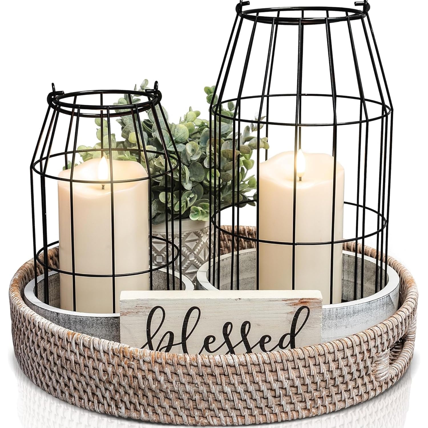Angelloong Flickering Flameless Candles With Remote, Fake Candles Set Of 3 | Realistic Battery Operated Candles, Led Candle For Fall Room Home Wedding Decor Centerpieces Table Party Christmas Decoration