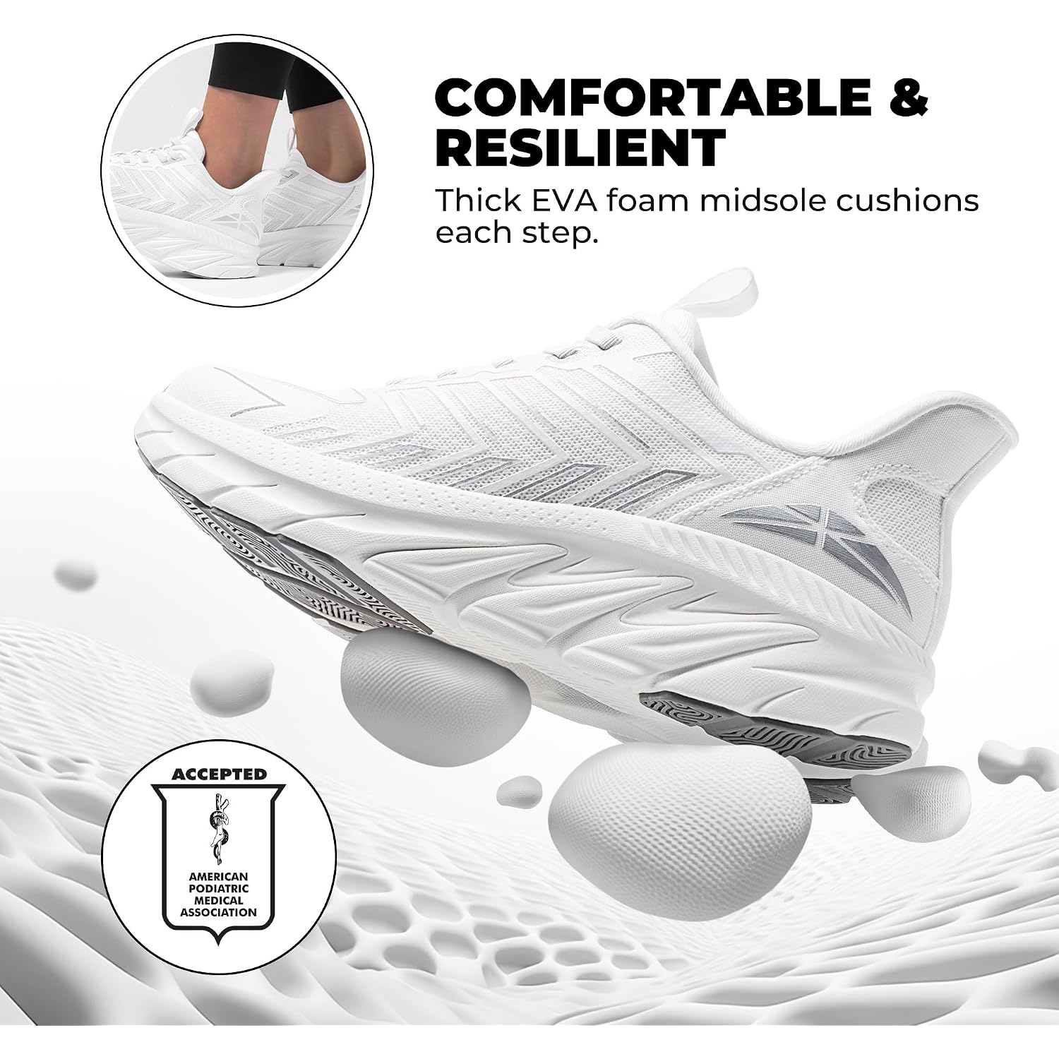 Allswifit Women'S Slip On Walking Shoes Running Comfortable Tennis Breathable Non Slip Athletic Gym Workout Cross Training Fashion Sneakers