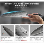 16 Pieces Knife Set, Knife Block Set In Powder Steel, Ultra Sharp Kitchen Knives Set, High Hardness Japanese Knife Set With Ergonomic Pakkawood Handle, Chef Knives Set For Kitchen Cooking