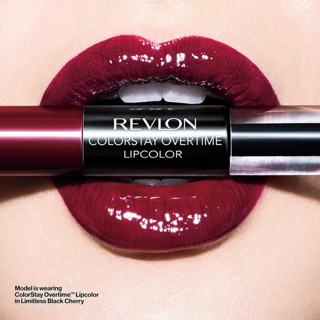 Revlon Liquid Lipstick with Clear Lip Gloss, ColorStay Overtime Lipcolor, Dual Ended with Vitamin E, 360 Endless Spice, 0.07 Oz