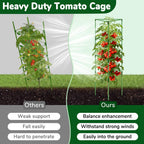 65 Inch 4 Pack Heavy Duty Tall Tomato Cages For Garden | Large Plant Support Stakes For Climbing Plants Heavy Vegetables, Adjustable Tomato Trellis For Outdoor Raised Garden Beds