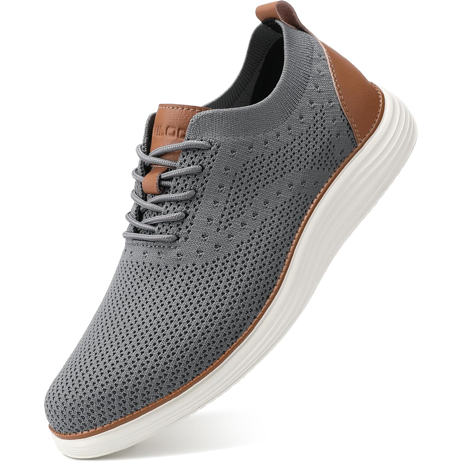 Vilocy Men'S Casual Dress Sneakers Lace-Up Oxfords Business Mesh Breathable Walking Shoes Tennis Comfortable