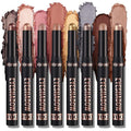 LANGMANNI 8 PCS Soft Smooth Cream Eyeshadow Stick Gift Set,Matte Earth Color+Bright Metal Color Contour Stick,Waterproof & Long-Lasting Eyeshadow (#B)