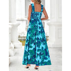 Btfbm Dresses For Women Summer 2026 Formal Sleeveless Smocked Floral Long Wedding Guest Dress Party Spring