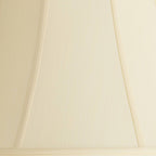 Creme Large Bell Lamp Shade 9" Top X 18" Bottom X 13" Slant X 12.5" High (Spider) Replacement With Harp And Finial - Imperial Shade