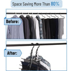 Mr. Pen- Space Saving Hangers, 8 Pcs, 360° Rotating Hooks | Magic Cascading Hanger Organizer With 5 Enclosed Slots, Closet Organizers And Storage For Clothes