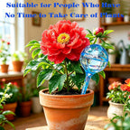 Self Watering Globes For Plant, 10Pcs Auto Watering Bulb For Indoor Outdoor | Garden Potted Plant Watering Device For Vacation Plant Care, Flower Self Caring Water Conservation Device When You'Re Away