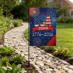 250 Anniversary Usa Garden Flags For Outside, 250 Anniversary Usa Flag With Fireworks Design, 1776-2026 Patriotic 4Th Of July Decorations Yard Sign Double-Sided Waterproof House Flag 12X18 Inch 250 Year American Flag