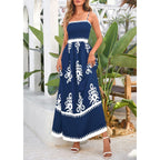 Prettygarden Summer Dress For Women 2026 Floral Sundress Spaghetti Strap Flowy Beach Vacation Boho Maxi Dresses
