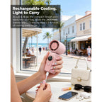 Hotsales Clip-On Portable Fan For Strollers, Handheld Turbo Fan For Travel | Small But Mighty Mini Fan, Detachable 360° Rotating Clip, Led Display, Rechargeable, Summer Outings, Gifts For Women And Men