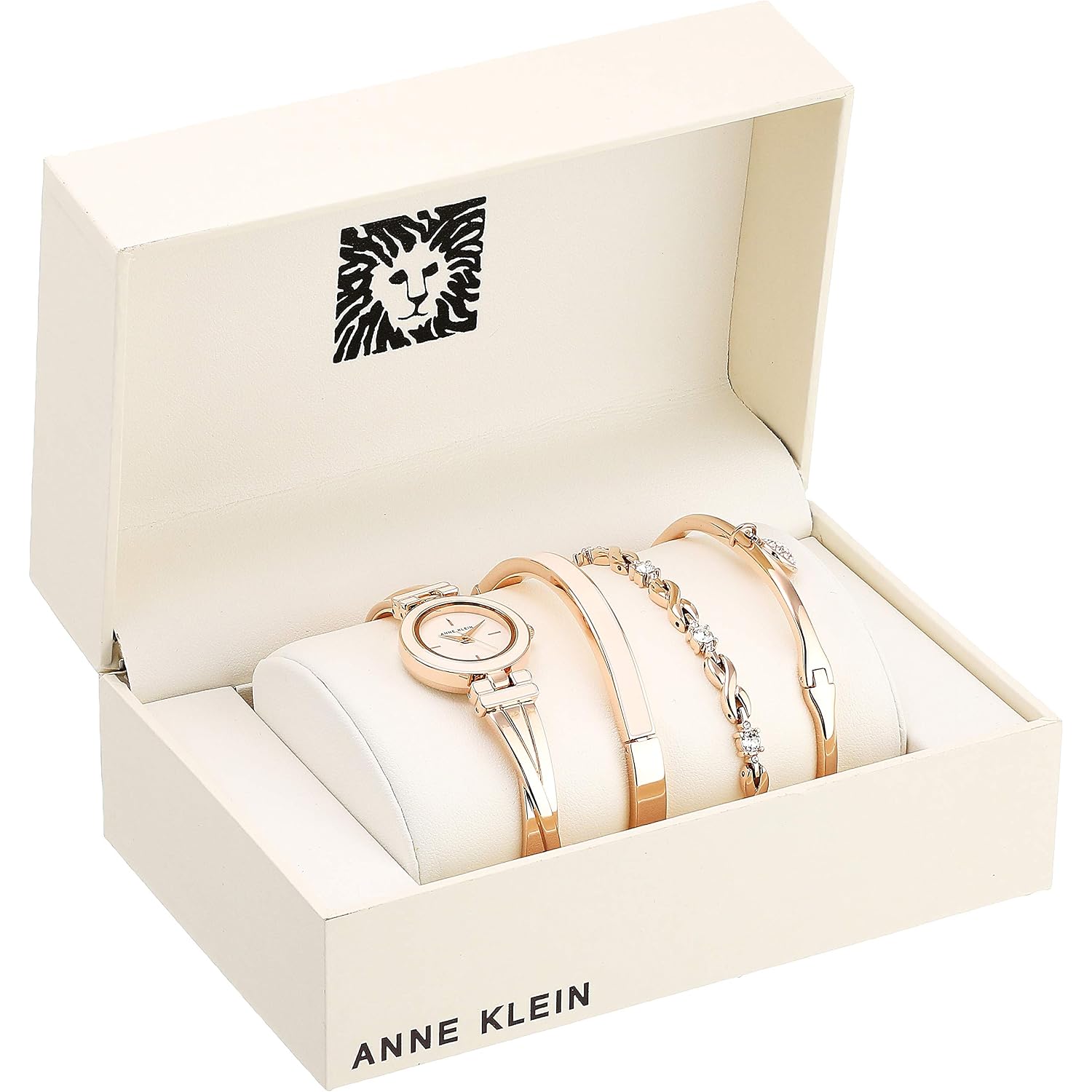 Anne Klein Women'S Bangle Watch And Premium Crystal Accented Bracelet Set