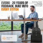 Everki Business 120 Pro 2 Laptop Backpack 40L W/Rain Cover Mesh Accessories Pouch & Quick Release Magnetic Keychain-2 Travel Laptop Compartments Fit Up To 18.4"Rfid Pocket Patented Corner Protection