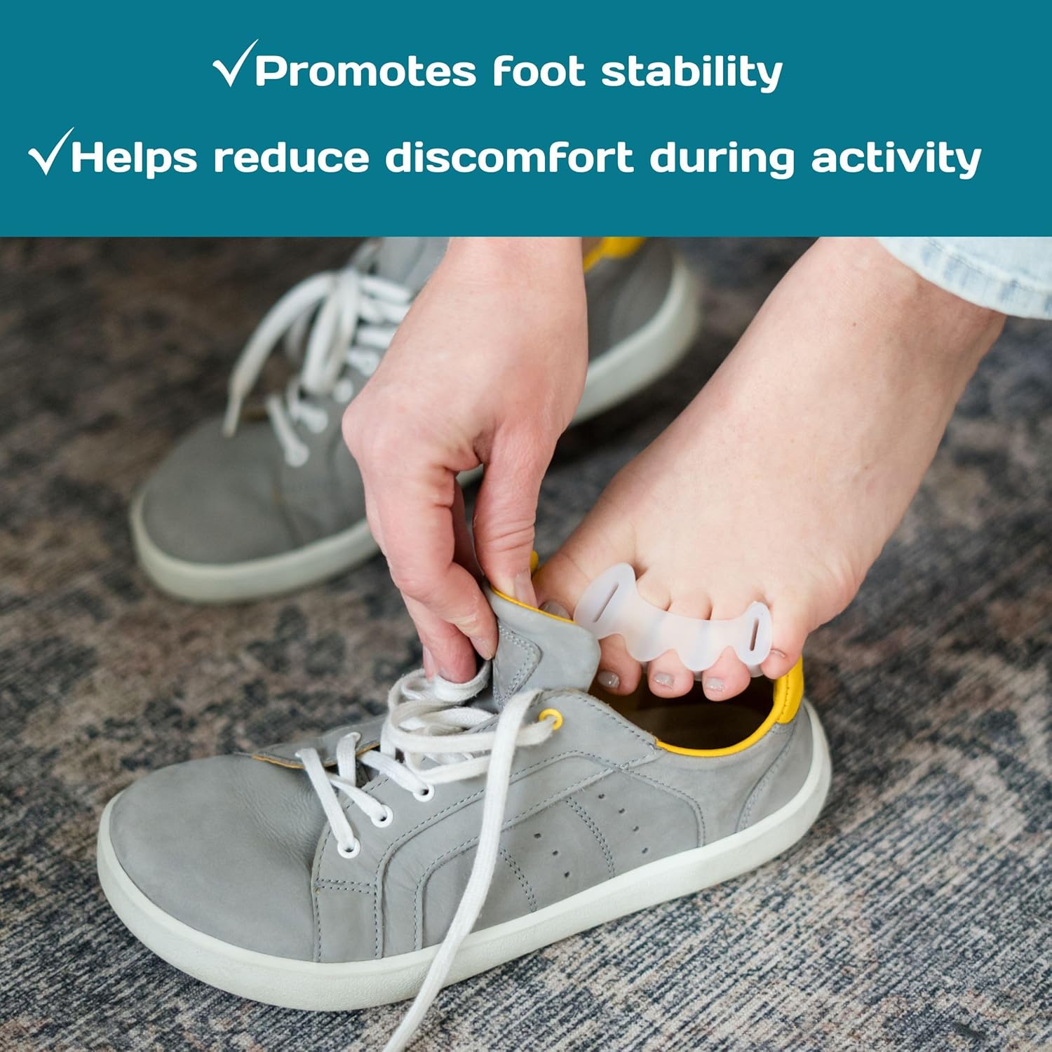 Gait Happens Toe Spacers – Realign, Rebalance & Restore Natural Foot Shape & Alignment - For Bunions, Hammer Toes, Plantar Fasciitis, Better Balance (Small)