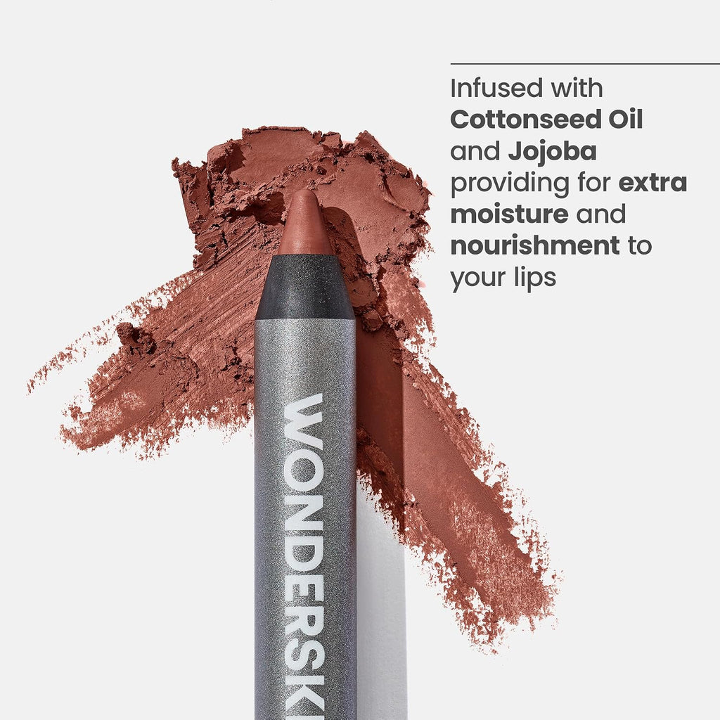 Wonderskin Lipliner Pencil - 360 Contour Lipliner, Long Lasting, Sharpenable, Waterproof And Transfer-Proof Brown Lip Liner Pencil (Saddle)