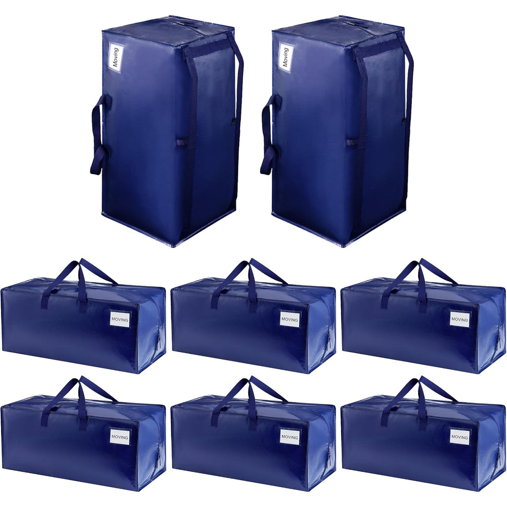 Veno 8 Pack Heavy Duty Moving Bags With Backpack Straps, Zippers & Handles, Extra Large Packing Bags For College Dorm Essentials, Moving Supplies Alternative To Cardboard Moving Boxes