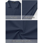 Merokeety Women'S Summer Casual Maxi Dress 2026 Cap Sleeve V Neck Collared Beach Vacation T Shirt Long Dresses