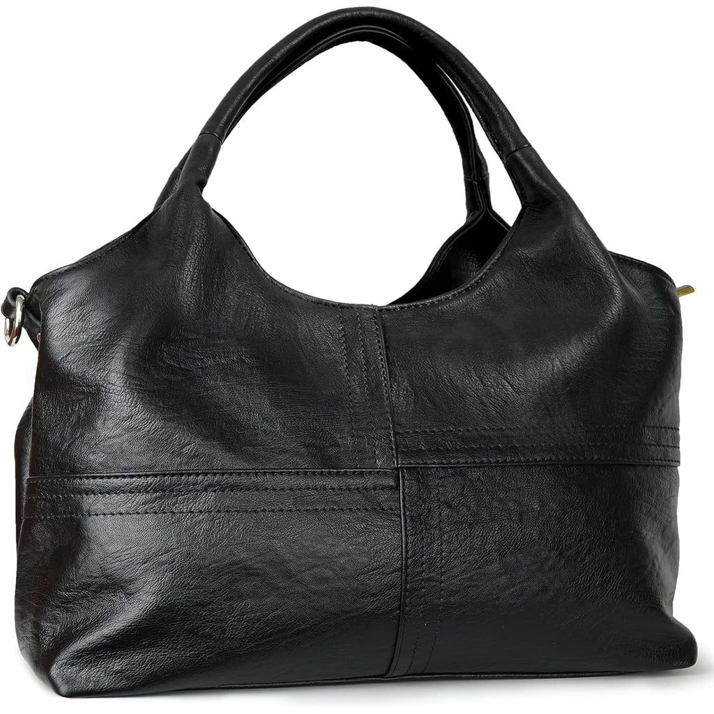 Medium Vegan Leather Purses For Women With Detachable Satchel Strap, Ladies Handbags, Tote Hobo Bags With Two-Handle