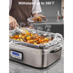 SMARTAKE Electric Roaster Liners, 10 Count Disposable Roaster Liners, Fits 16, 18, 22 Quart Roasters, Roaster Pan Oven Liners Plastic Cooking Bags for Instant Cleanup, 18 x 34 Inch