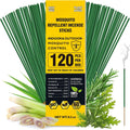 Bugbai Mosquito Repellent Outdoor Patio 120 Pcs, Citronella Oil Mosquito Incense Sticks Indoor Home Pet Family Safe, Natural Plant-Based Bug Insect Barrier For Yard Garden Lawn Camping Fishing, 0.5 Lb