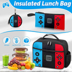 Gamer Backpack For Boys, 4Pcs Gaming Boys Backpack With Lunch Box And Pencil Case For Kids, Video Gamer School Bags