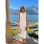 Merokeety Women'S Summer Maxi Dress 2026 Sleeveless Sundress Casual Loose Crewneck Beach Vacation Long Tank Dress