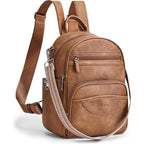 Backpack Purse For Women, Backpack Vegan Leather With Rfid Blocking & Tablet Pocket, Shoulder Handbag For Travel& Work Brown