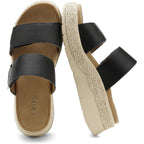 Ubfen Womens Platform Wedge Sandals Orthopedic Arch Support | Espadrille Slides, Comfortable Cushioned, Dressy For Summer Walking, Beach Vacation