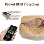 Faux Straw Crossbody Bags For Women Small Summer Purse 2026 Rfid Woven Raffia Bag For Hawaiian Beach Cruise Travel