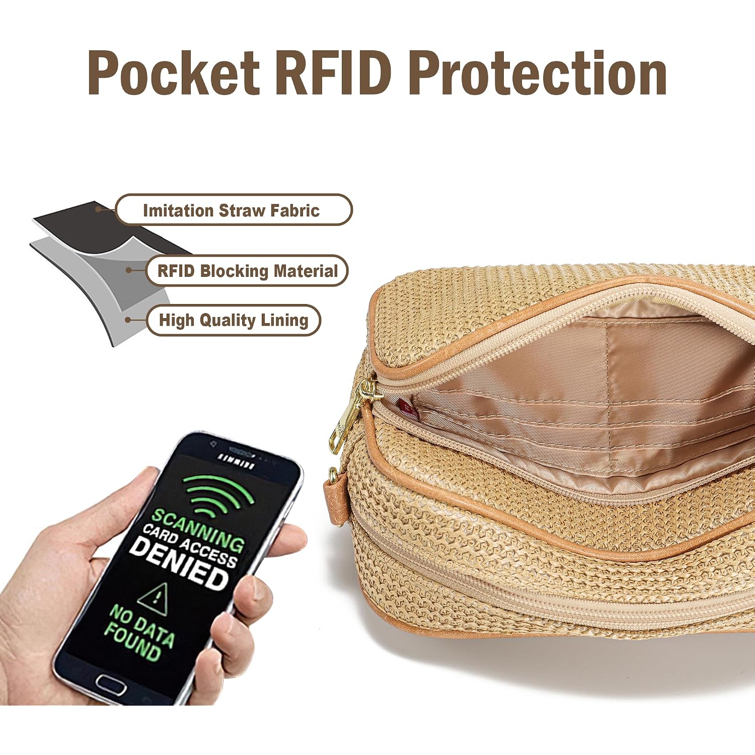 Faux Straw Crossbody Bags For Women Small Summer Purse 2026 Rfid Woven Raffia Bag For Hawaiian Beach Cruise Travel
