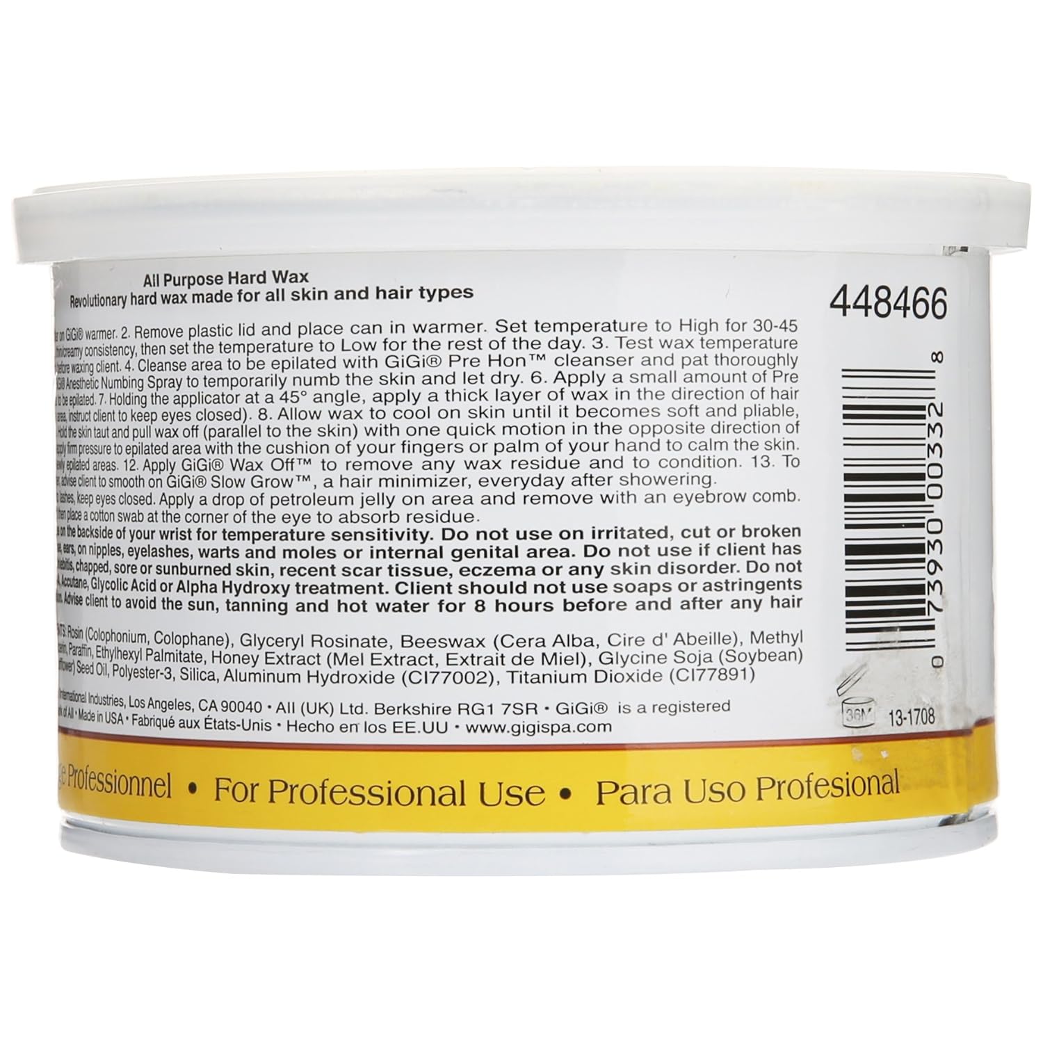 Gigi All Purpose Hard Wax for Hair Removal - DIY At-Home Waxing Kit for Face & Body, 14 Oz