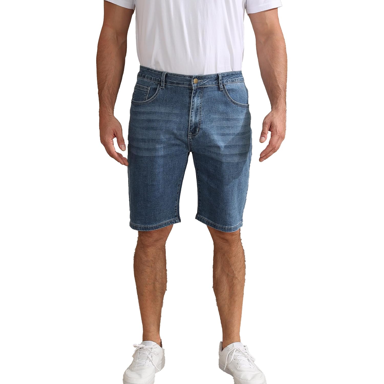 Men'S Jean Shorts Summer Casual Stretch Jorts Relaxed Fit Denim Short Pants