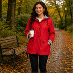 Urban Republic Womens Rain Jacket - Lightweight Insulated Water Resistant Slicker Shell Rain Coat Windbreaker For Women