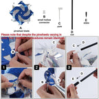 10 Pack Reflective Pinwheels With Stakes (Assembly Required), Extra Sparkly Pin Wheel For Garden Decor, Bird Repellent Devices Deterrent To Scare Birds Away From Yard Patio Farm