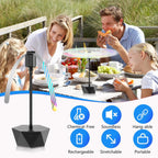 Fly Fans For Tables Rechargeable, Table Top Fly Spinner To Keep Flies Away From Food, Portable Fly Repellent Fan With Soft Stop Blades For Outdoor, Picnic, Patio & Bbq (Black, 4Pack)