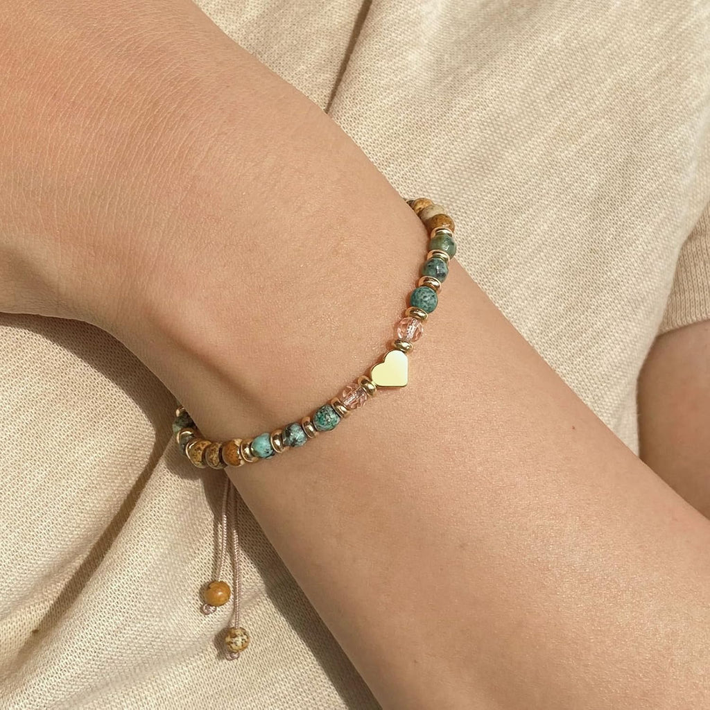 yupoxiu Inspirational Gifts for Women Birthday - Healing Natural Stone Bracelets, Thinking of You Get Well Soon Gifts for Women Friend Sister