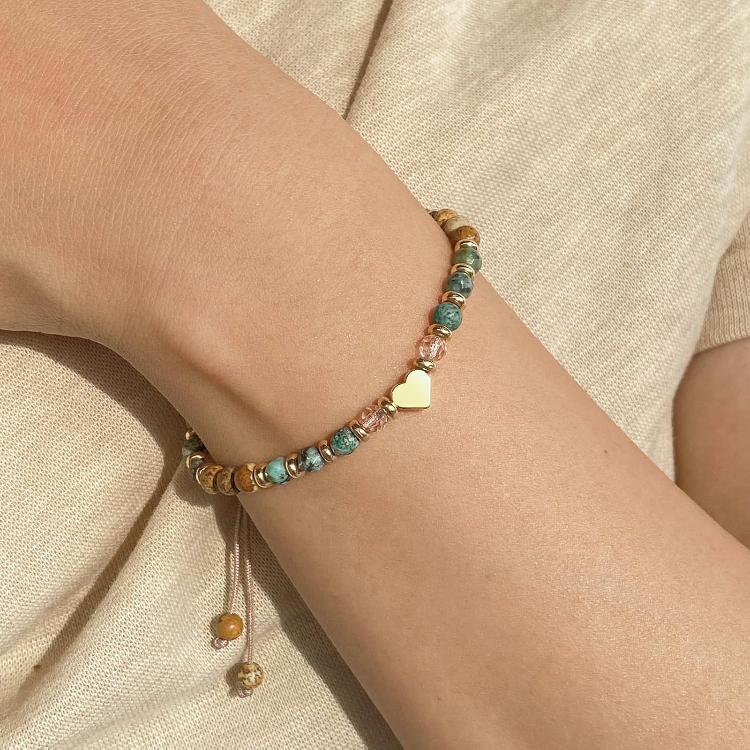 yupoxiu Inspirational Gifts for Women Birthday - Healing Natural Stone Bracelets, Thinking of You Get Well Soon Gifts for Women Friend Sister