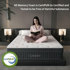 Twin Size Mattress, 12 Inch Twin Mattress In A Box, Cooling Matress With Memory Foam & Individual Pocket Springs For Pressure Relief & Spinal Alignment, Zoned Back Support & Motion Isolation