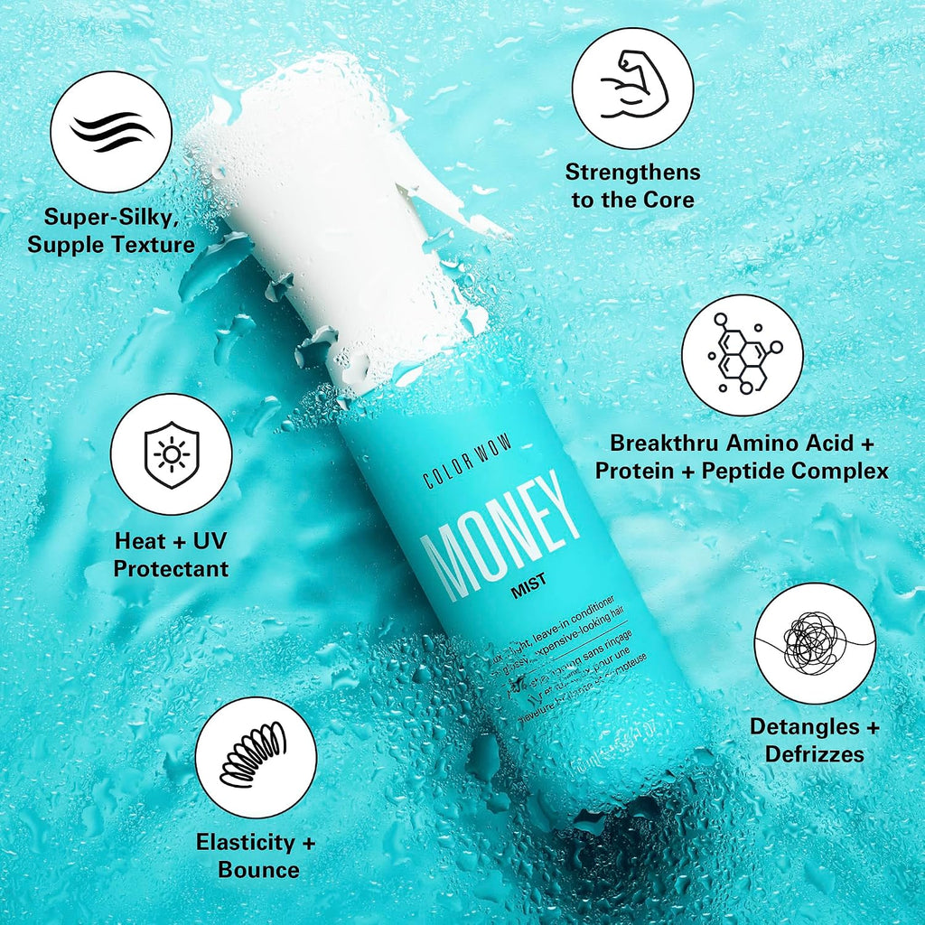 Color Wow Money Mist, Leave-In Conditioning Treatment For Expensive-Looking, Glossy Hair, Moisturizes, Defrizzes And Detangles