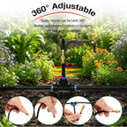 Pro-Series Drip Irrigation System, 200Ft 1/4" Garden Watering System With 32Pcs 360° Bendable Copper Nozzles, Leak-Free Quick-Connect Misting Sprinkler Kit For Patio, Raised Beds, Yard, Greenhouse
