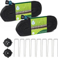 Hourleey Flat Soaker Hose 100 Ft For Garden, 100' (50Ft X 2) Linkable Consistent Drip Irrigation Hose, Leak-Free Dual-Layer Design Saving 80% Water Garden System Water Hose With Holes
