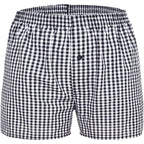 Mens Cotton Boxers Funny Woven Pattern Plaid Boxer Shorts Inseam Pajamas Single Pack