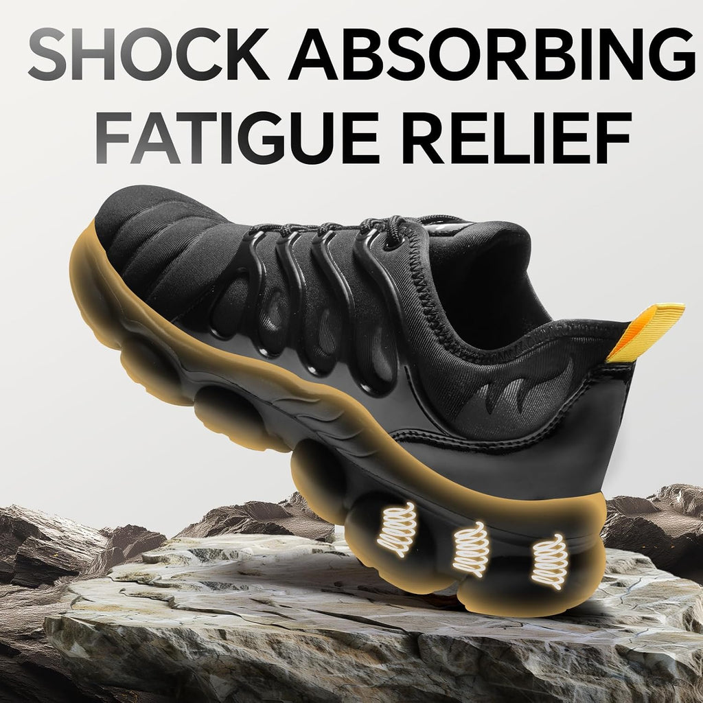 Steel Toe Shoes For Men Women Comfortable Lightweight Safety Work Shoes For Men Women Composite Toe Safety Sneakers Slip Resistant Indestructable Construction