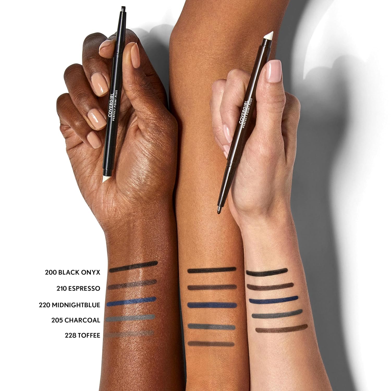 COVERGIRL Perfect Point Plus Eyeliner Pencil, Black Onyx Pack of 1, Long-Lasting, Versatile Black Eyeliner, Soft Smudging Tip, No Sharpening Needed