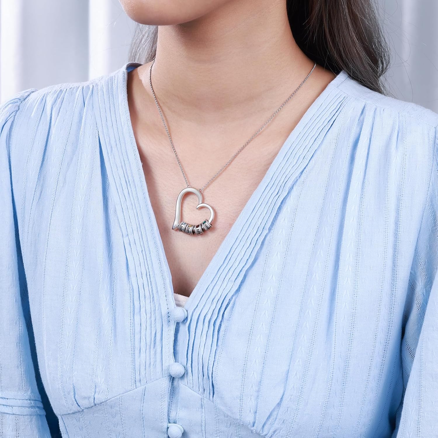 Jewelstruck Personalized Mothers Necklace with Birthstone Custom Names Necklace Family Gifts for Women Mom Wife Nana Mothers Day Gift Ideas Christmas