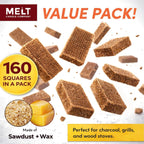 Fire Starter Squares, 160 Count, Campfire, Charcoal Grill & Wood Stove