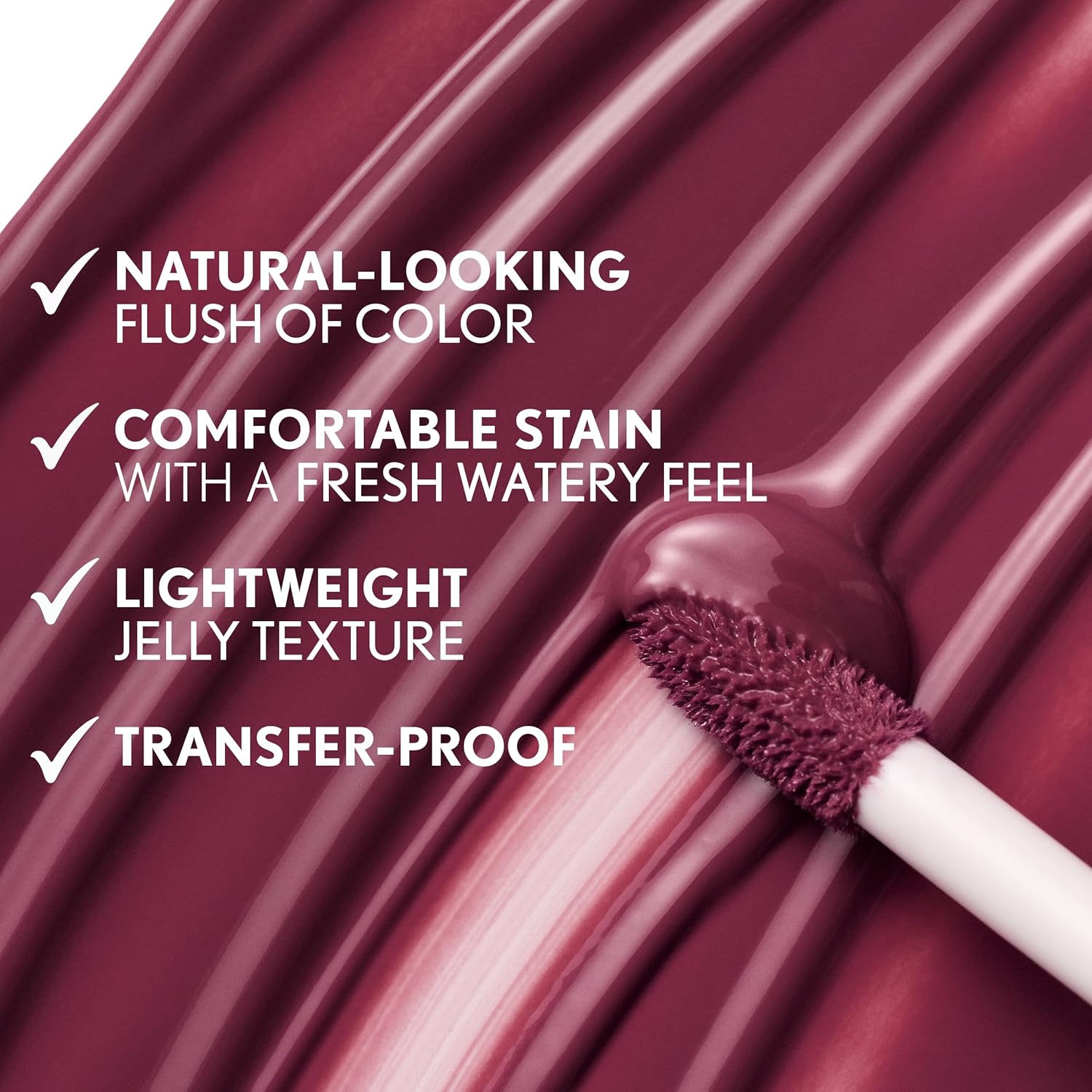 COVERGIRL Clean Fresh Jelly Water Tint, Lip & Cheek Tint, Transfer-Proof, Hydrating - 30 Watermelon Splash (Cool Pink)