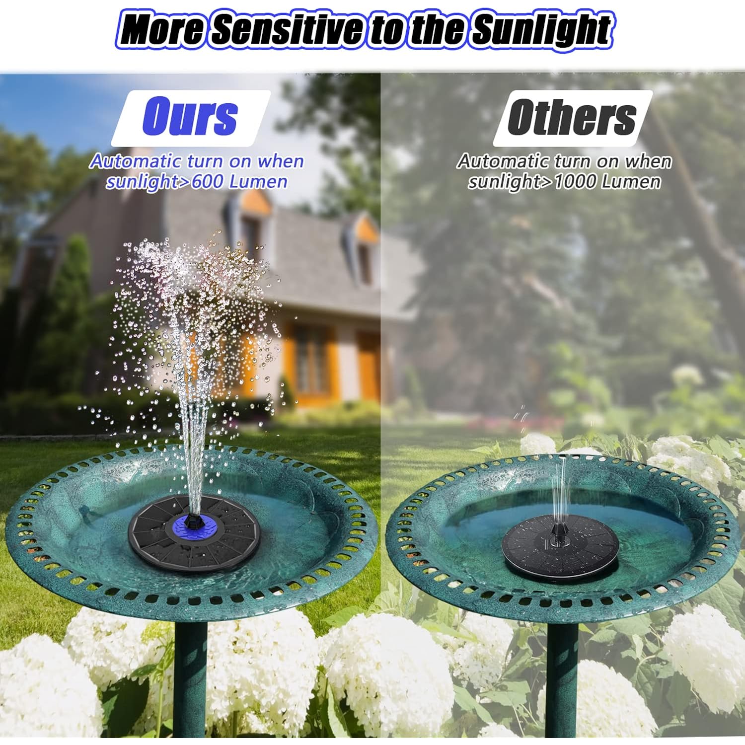 Szmp Solar Fountain Upgrade, 3.5W Solar Powered Bird Bath Fountains With Flower, Outdoor Water Feature Solar Pump With 7-In-1 Nozzles, 4 Fixed Pipes For Humingbirds, Garden, Pool, Pond, And Fish Tank