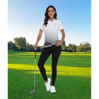 Women's Golf Polo Shirts Short Sleeve Moisture Wicking Tennis Athletic Shirt with 3 Button
