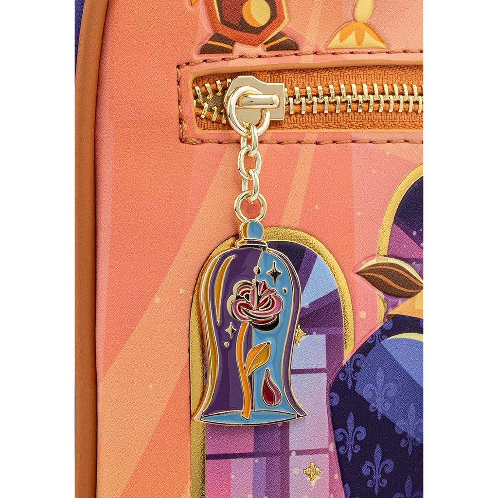 Loungefly Disney Beauty And The Beast Ballroom Scene Womens Double Strap Shoulder Bag Purse, One Size, Multi